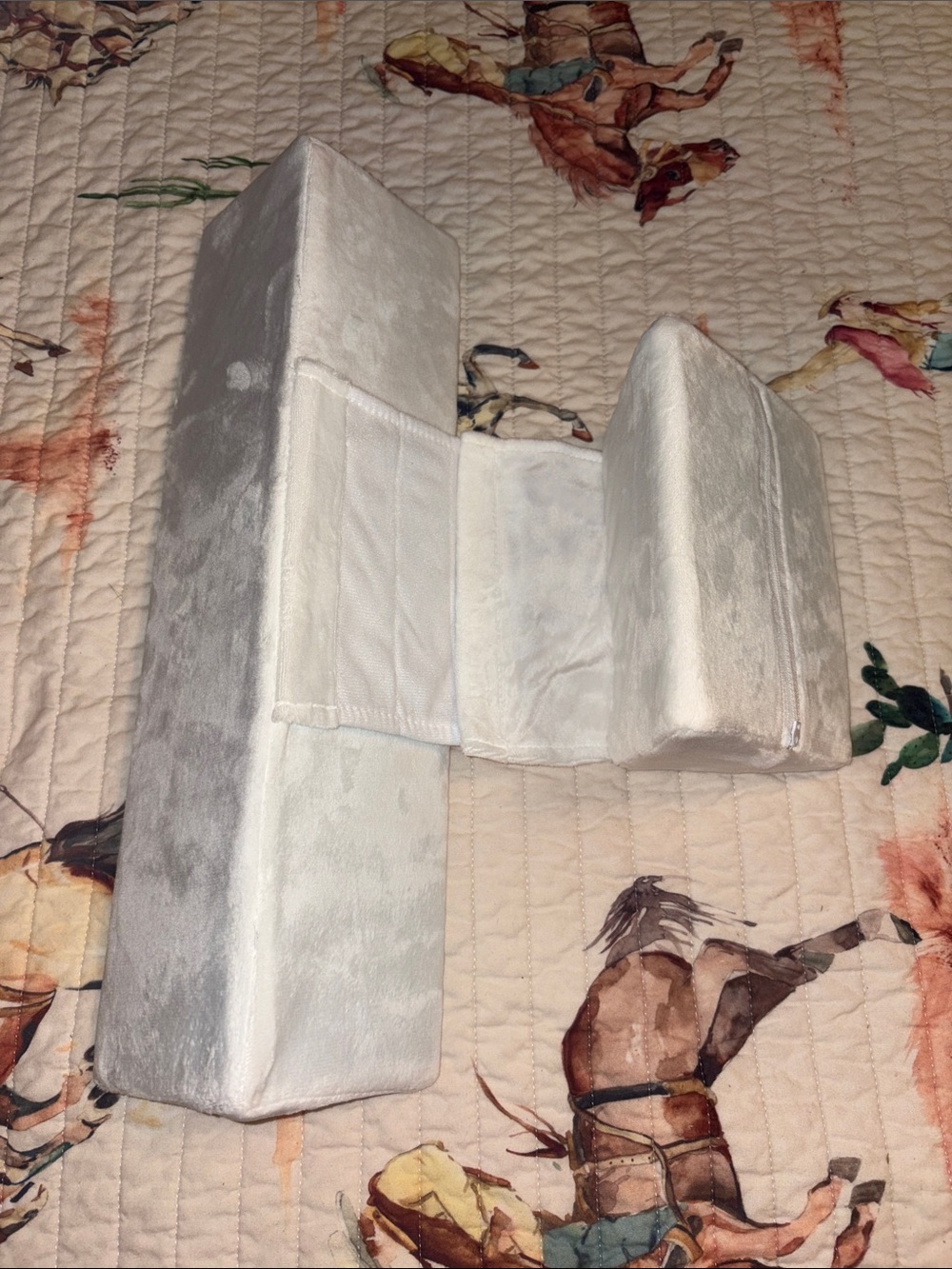 White Velvet Baby Safety Sleeper Pillow